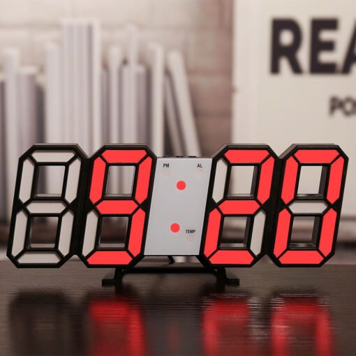Three-dimensional Wall Clock, Silent Digital Alarm Clock, Three-dimensional Wall Clock For Living Room - immagine 9