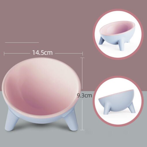 Cat Dog Bowl With Stand Pet Feeding Food Bowls Dogs Bunny Rabbit Nordic Color Feeder Product Supplies Pet Accessories - Hình ảnh 4
