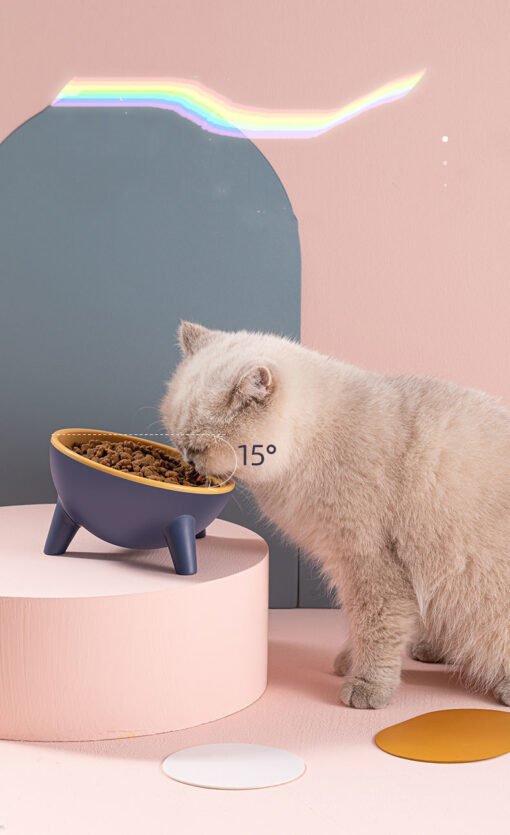 Cat Dog Bowl With Stand Pet Feeding Food Bowls Dogs Bunny Rabbit Nordic Color Feeder Product Supplies Pet Accessories - Hình ảnh 2