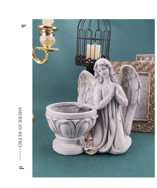 Hars Bidden Engel Planter Tuin Angel Succulent Pot Plant Holder Handwerk Angel Bloempot Decoratie - immagine 5