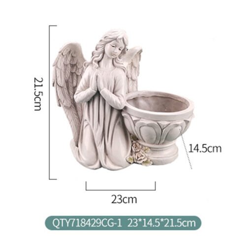 Hars Bidden Engel Planter Tuin Angel Succulent Pot Plant Holder Handwerk Angel Bloempot Decoratie - immagine 4