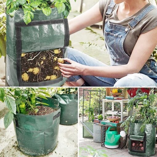 Potato Grow Bags Vegetable Planter Growing Bag DIY Fabric Grow Pot Outdoor Garden Pots Garden Tools Veget Garden - Image 2