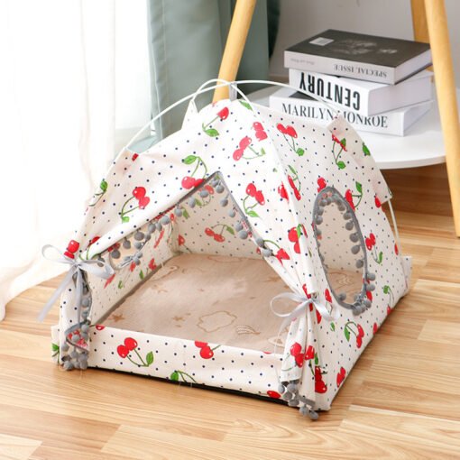 Cat Tent Cat Cat House Enclosed Pet Bed - Imagen 2