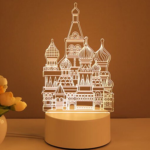 3D Lamp Acrylic USB LED Night Lights Neon Sign Lamp Xmas Home Decorations For Room Decor Valentines Day Gifts - immagine 6