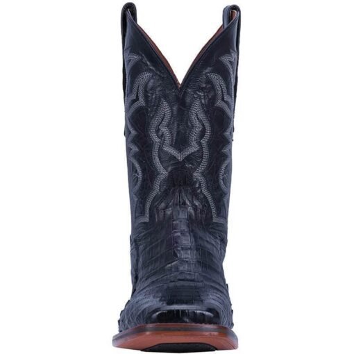 Men's Retro Square Head Embroidered Mid-calf Split Casual Wild Boots - 图片 5