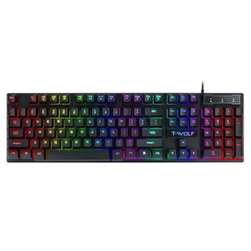 Gaming Usb Luminous Wired Keyboard Floating Manipulator - Imagen 3