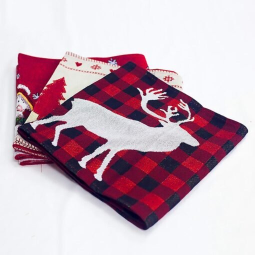 Cotton and linen embroidery Christmas table runner - immagine 4