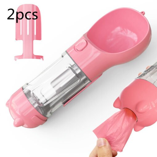 Pet Water Bottle Feeder Bowl Garbage Bag Storage Portable Pet Outdoor Travel 3 In 1 Dog Water Bottle - Imagen 10