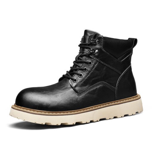 New Men's Platform High-top Motorcycle Sports Leisure Worker Boot - Image 2