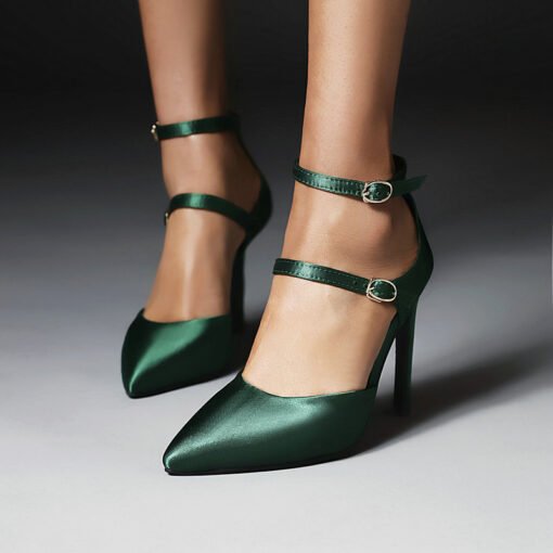Hollow Women's Shoes Buckle Strap Stiletto Heel Pumps - Image 3