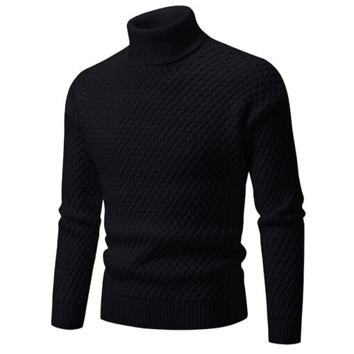 Men's Turtleneck Sweater Knitwear - immagine 4