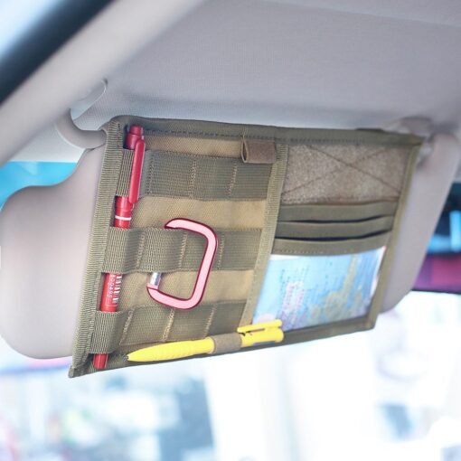 Car Sunshade Tactical Storage Bag Visor Panel Holder Car Auto Accessories - Image 3