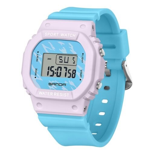Square Electronic Watch Colorful Creativity For Male And Female Students - 图片 9