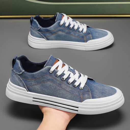 Men's Canvas Shoes Fashion Breathable Casual Sneakers - Imagen 2
