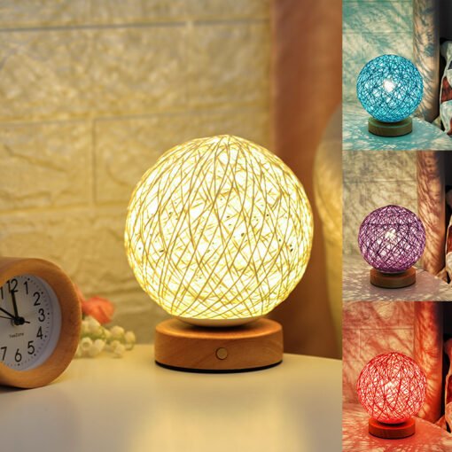 Sepak Takraw LED Night Light Creative Starry Sky Children Gift Usb Table Lamp Bedroom Bedside - Image 2
