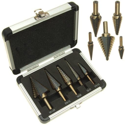5pcs aluminum box ladder drill set / bench drill / pagoda drill / high speed steel bit - Imagen 3