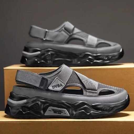 Men's Summer Platform Lightweight Non-slip Breathable Mesh Sandals - Image 7