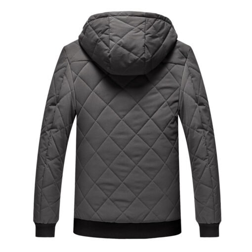 Men's Fall Winter Hooded Velvet Cotton Clothes - Larawan 4