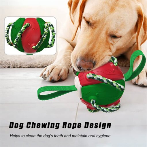 Interactive Dog Football Soccer Ball With Tabs Inflated Training Toy Outdoor Border Collie Balls Pet Products - Bild 6