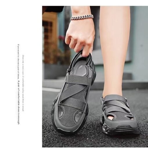 Men's Summer Platform Lightweight Non-slip Breathable Mesh Sandals - Image 10