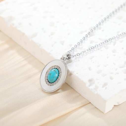 Fashion Simple Niche Oval Couple Necklace - 图片 4