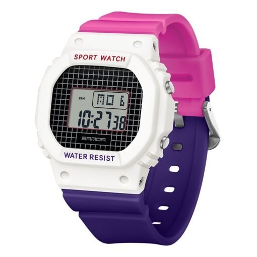 Square Electronic Watch Colorful Creativity For Male And Female Students - 图片 10