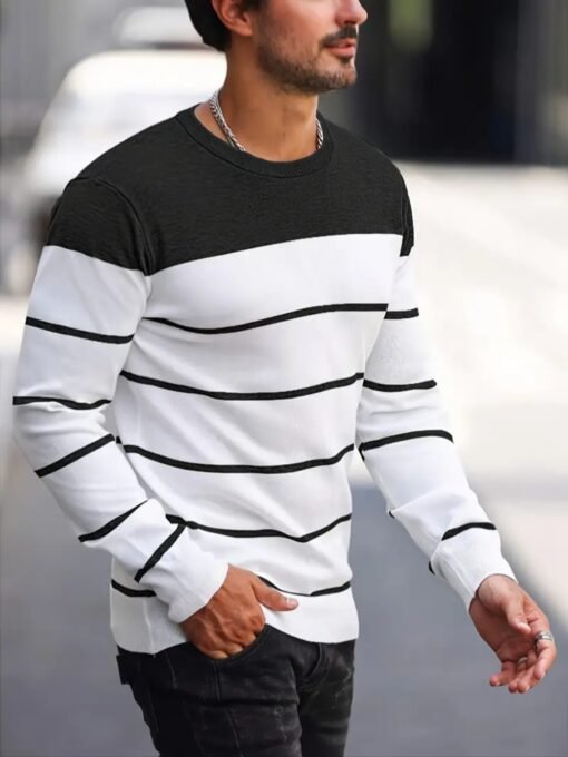 Men's Knitwear Fashion Crew Neck Casual Sweater - Image 7