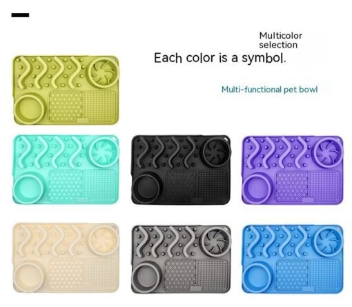 Dog Silicone Licking Pad Pet Licking Mat Silicone Smelling Mat Multifunctional Food Bowl Pets Supplies - Imagen 8