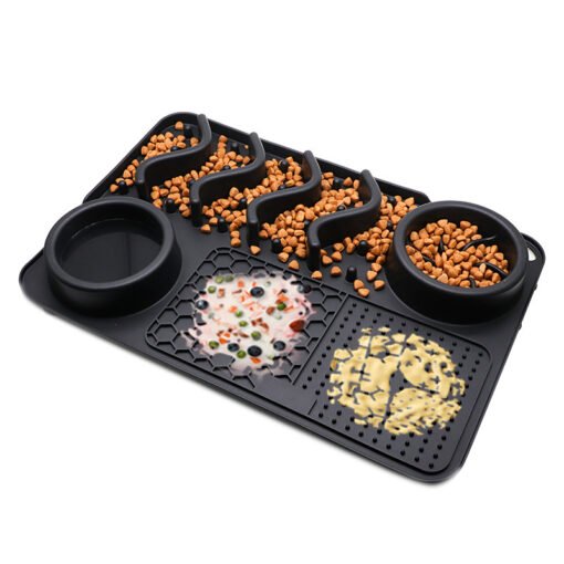 Dog Silicone Licking Pad Pet Licking Mat Silicone Smelling Mat Multifunctional Food Bowl Pets Supplies - Imagen 5