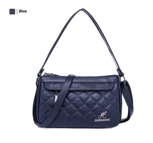 PU Soft Leather Textured Crossbody Bag - Image 8