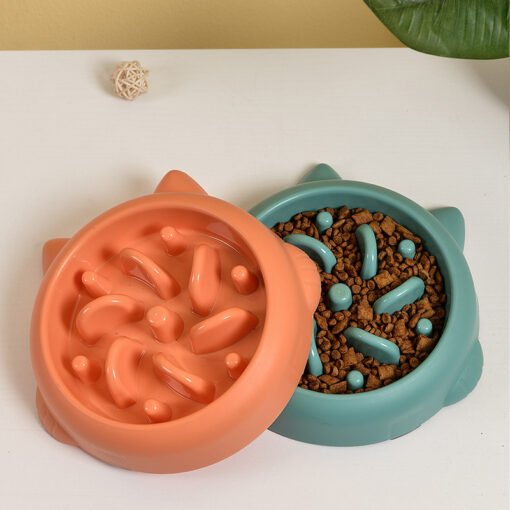 Pet Dog Cat Slow Feeder Bowls Anti Choking Slow Feeder Dish Bowl Home Dog Eating Plate Anti Gulping Bowl Supplies - Imagen 3