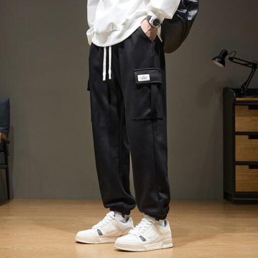 Leisure Plus-sized Sports Knitted Trousers - Imagen 5
