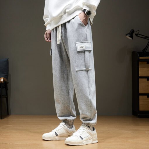 Leisure Plus-sized Sports Knitted Trousers - Imagen 3