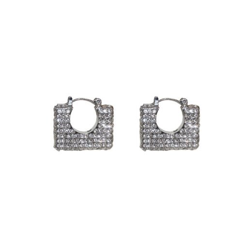 Fashion Diamond Geometric Square Earrings - Image 3