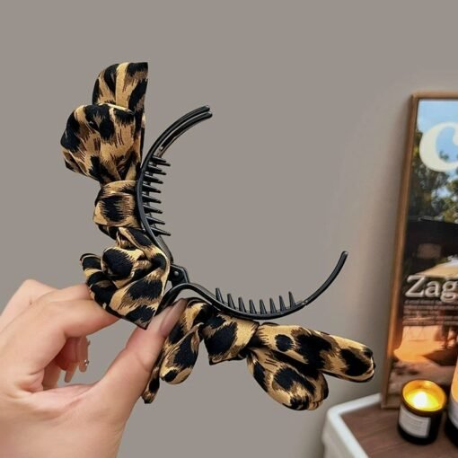 High-grade Headdress Leopard Bow Barrettes - Larawan 5