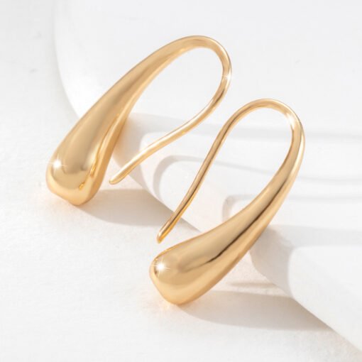 Geometric Metal Glossy Surface Ear Hook - Image 6