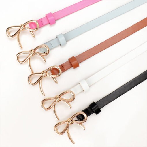 New Sweet Girl Bow Women's Light Luxury Flawless Finish Belt - 图片 2