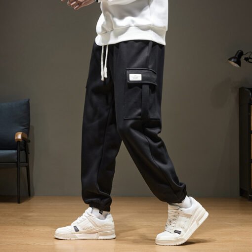 Leisure Plus-sized Sports Knitted Trousers - Imagen 4