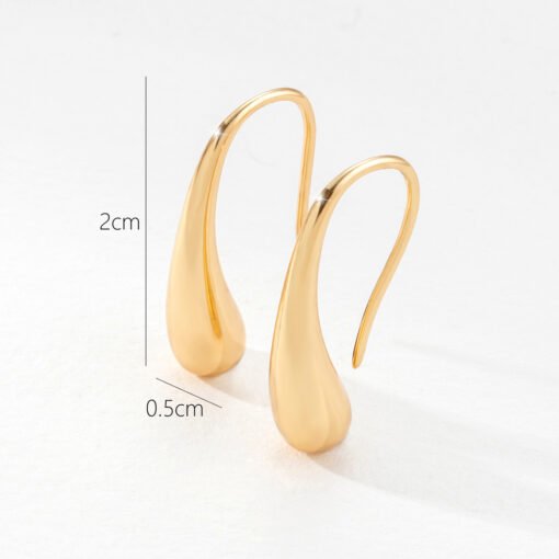 Geometric Metal Glossy Surface Ear Hook - Image 4