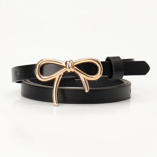 New Sweet Girl Bow Women's Light Luxury Flawless Finish Belt - 图片 3
