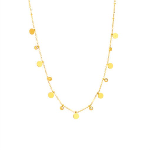 Stainless Steel Multi-heart Diamond Pendant Necklace - Hình ảnh 5