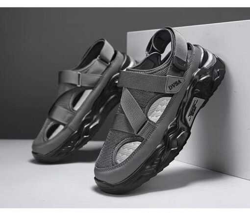 Men's Summer Platform Lightweight Non-slip Breathable Mesh Sandals - Image 8
