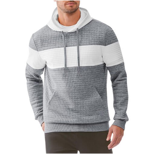 Men's Hooded Long-sleeved Sweater Drawstring - Image 2