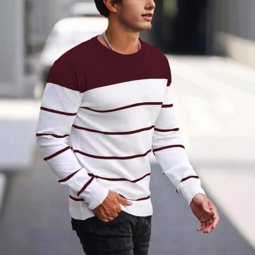 Men's Knitwear Fashion Crew Neck Casual Sweater - Image 4