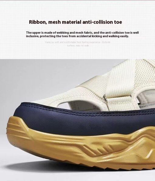Men's Summer Platform Lightweight Non-slip Breathable Mesh Sandals - Image 4