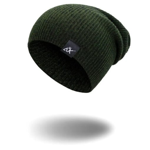 Unisex Fashionable Knitted Beanie, Winter Wool Elastic Hat For Outdoor Cycling, Camping, Travel Winter Beanie Hat Acrylic Knit Hats For Men Women - Imagen 5