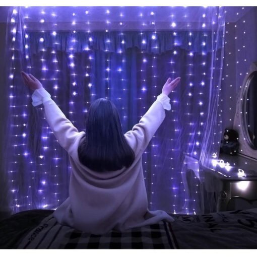Remote Control Copper Wire Light Curtain String - Image 2