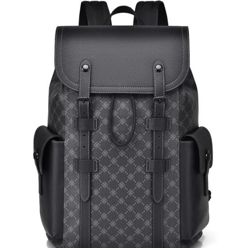 Curved Shoulder Strap New Men's Casual Business Travel Backpack - Imagen 4
