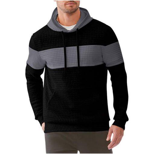 Men's Hooded Long-sleeved Sweater Drawstring - Image 9