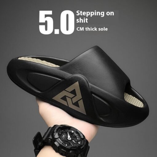 Material Thickening Men's Slippers Summer Outerwear Height Increasing Flip Flops Men Wholesale - Larawan 3